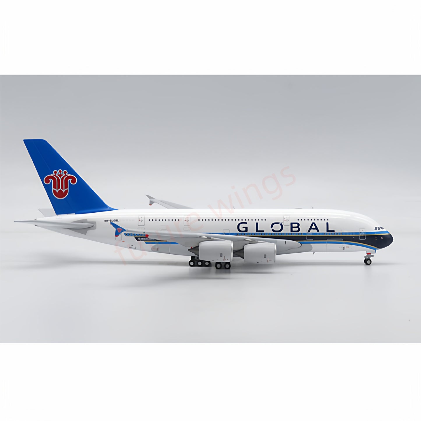 1:400 Apollo China SouthernxGlobal A380 9H-GLOBL Aircraft Model+Free Tractor