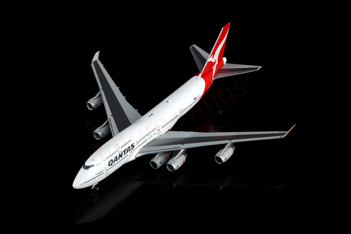 1:400 HX Models Qantas Airways B747-400 VH-OJS (5 engines and 4 engines)Aircraft Model Free Tractor +Stand
