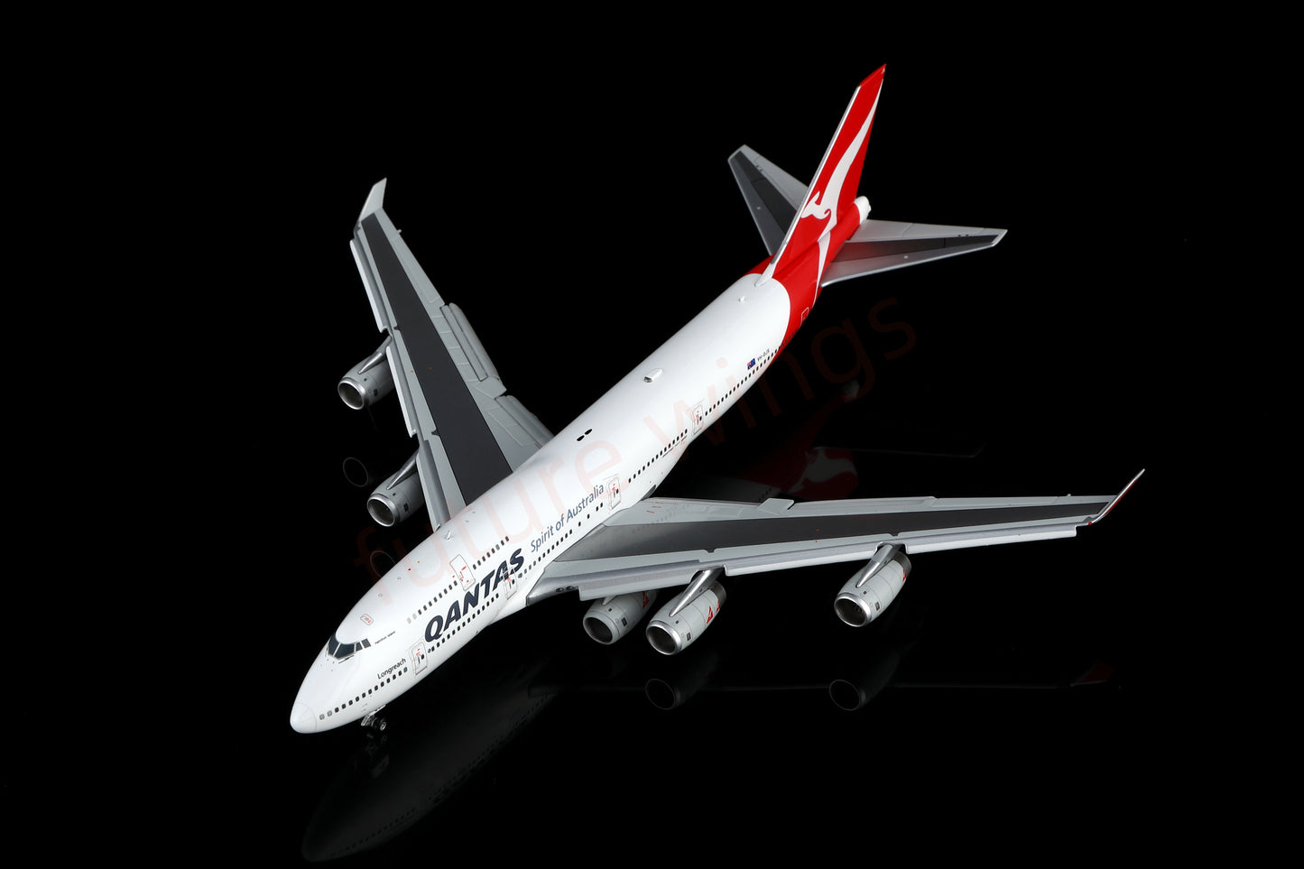 1:400 HX Models Qantas Airways B747-400 VH-OJS (5 engines and 4 engines)Aircraft Model Free Tractor +Stand