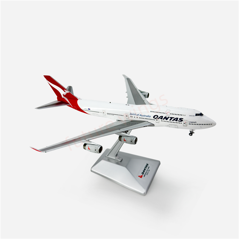 1:400 HX Models Qantas Airways B747-400 VH-OJS (5 engines and 4 engines)Aircraft Model Free Tractor +Stand