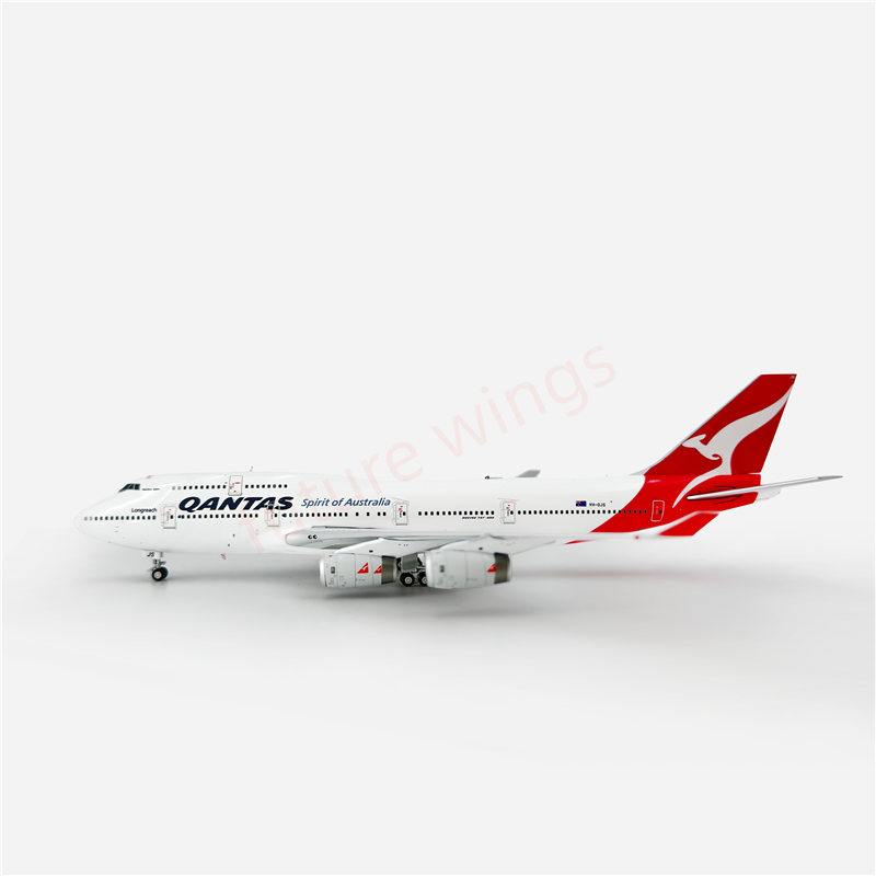 1:400 HX Models Qantas Airways B747-400 VH-OJS (5 engines and 4 engines)Aircraft Model Free Tractor +Stand