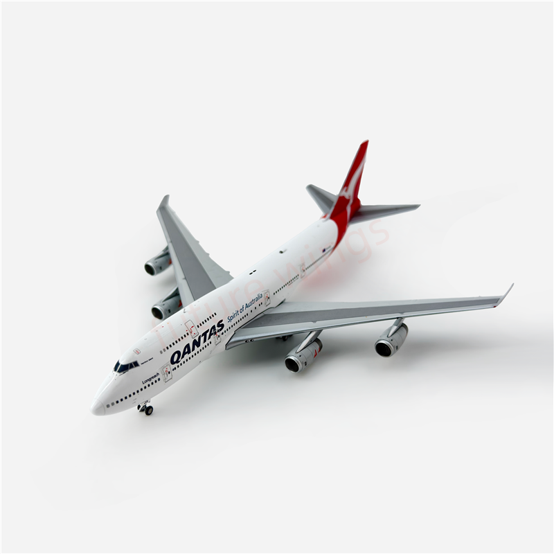 1:400 HX Models Qantas Airways B747-400 VH-OJS (5 engines and 4 engines)Aircraft Model Free Tractor +Stand