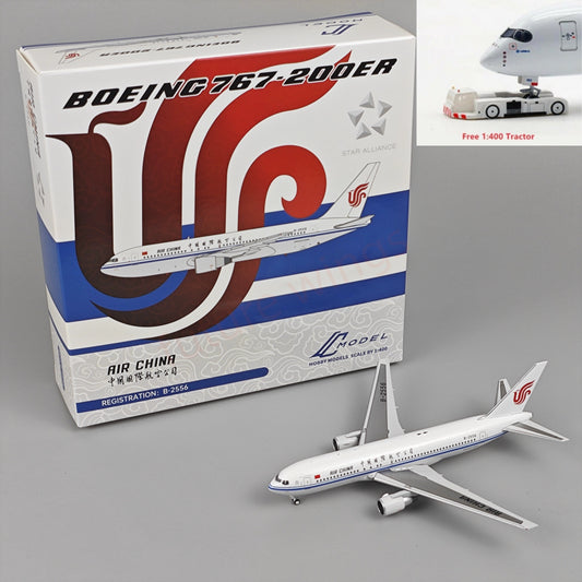 1:400 C Model Air China B767-200ER B-2556 Aircraft Model+Free Tractor