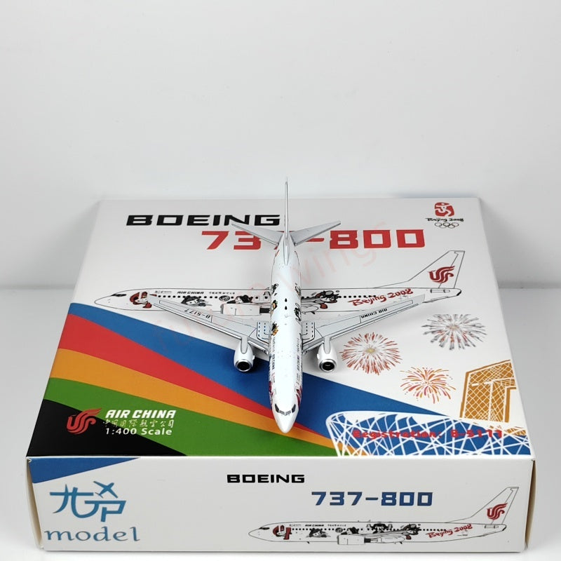 1:400 GP Models Air China 737-800 B-5176 B-5177 "FuWa 2008"Aircraft Model+Free Tractor
