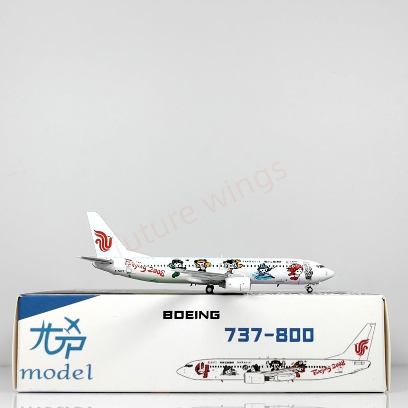 1:400 GP Models Air China 737-800 B-5176 B-5177 "FuWa 2008"Aircraft Model+Free Tractor