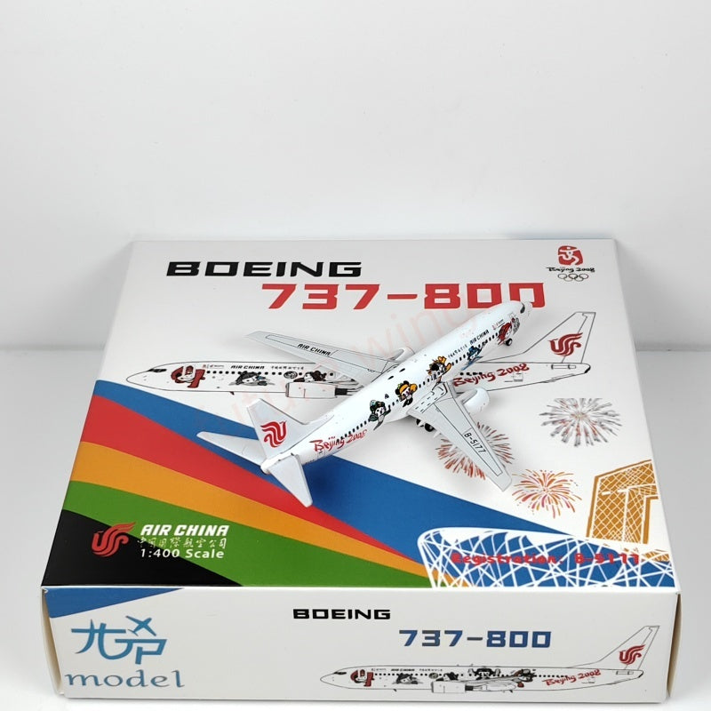 1:400 GP Models Air China 737-800 B-5176 B-5177 "FuWa 2008"Aircraft Model+Free Tractor