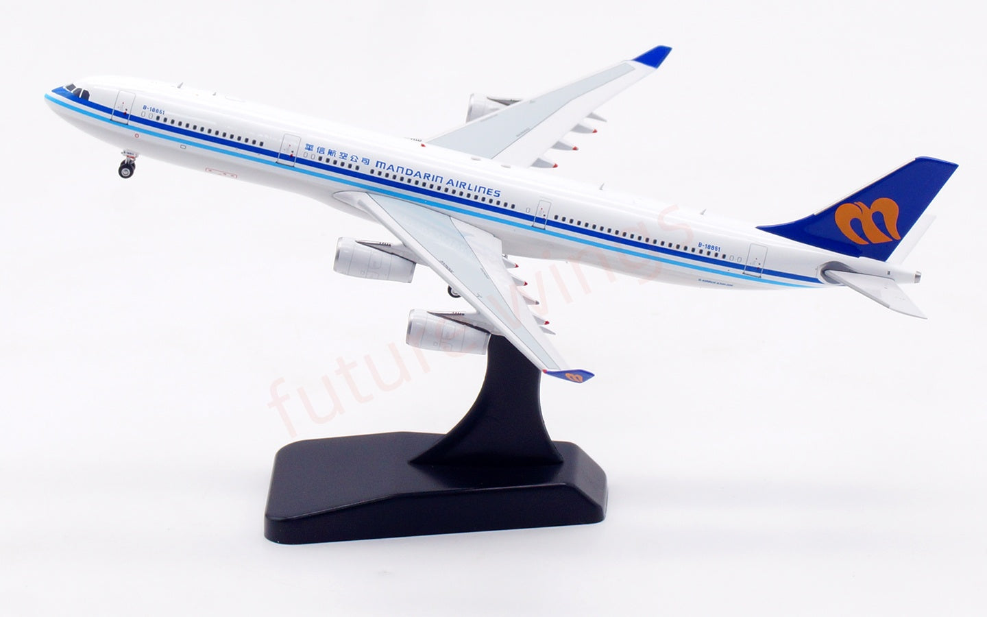 1:400 Aviation400 Mandarin Airlines A340-300 B-18851 Aircraft Model Free Tractor+Stand