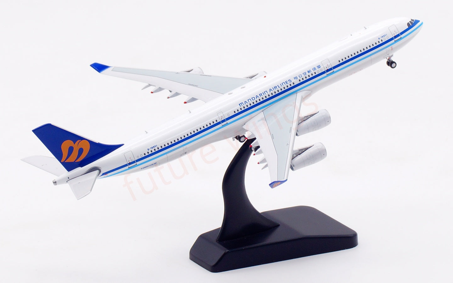 1:400 Aviation400 Mandarin Airlines A340-300 B-18851 Aircraft Model Free Tractor+Stand