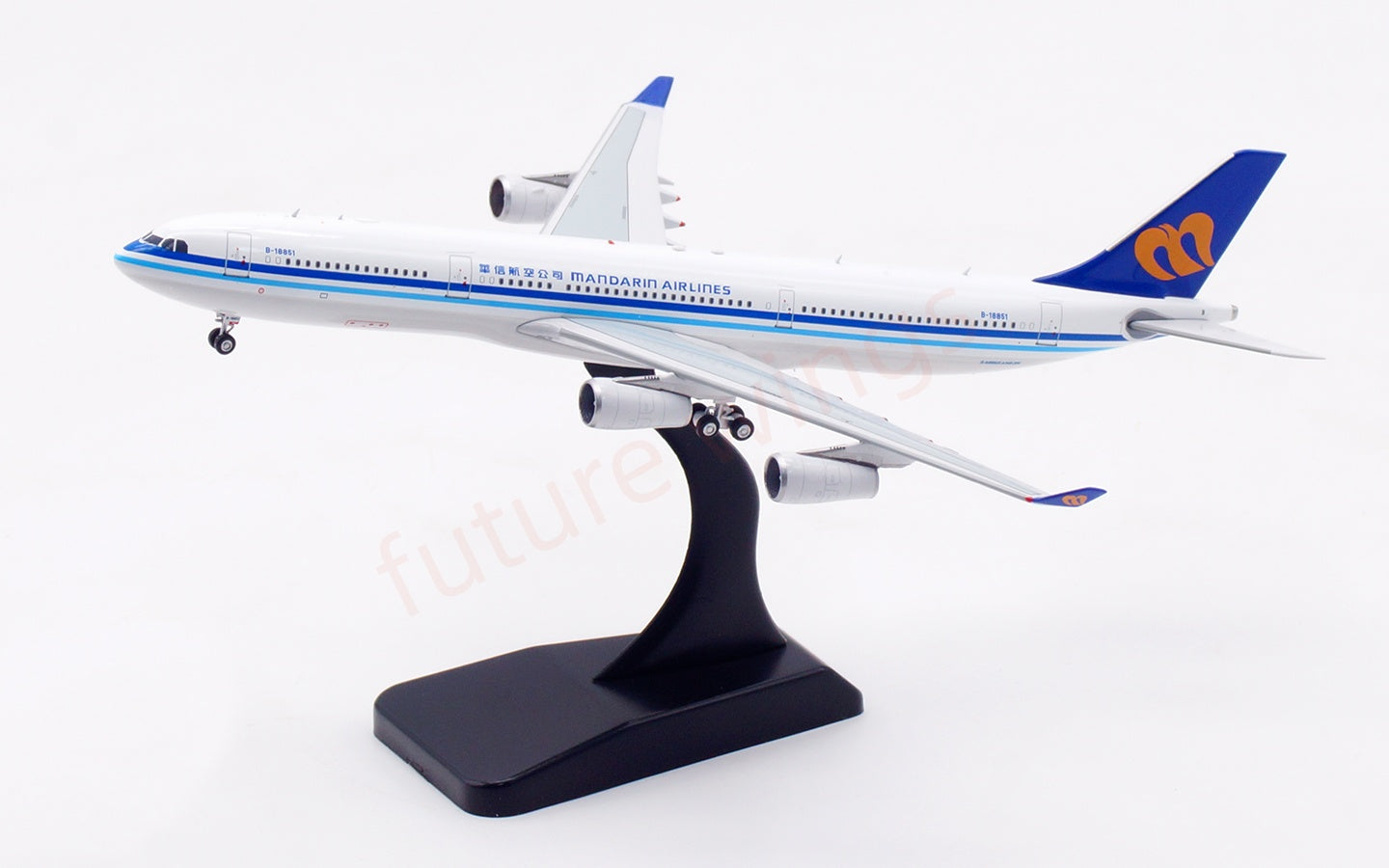 1:400 Aviation400 Mandarin Airlines A340-300 B-18851 Aircraft Model Free Tractor+Stand