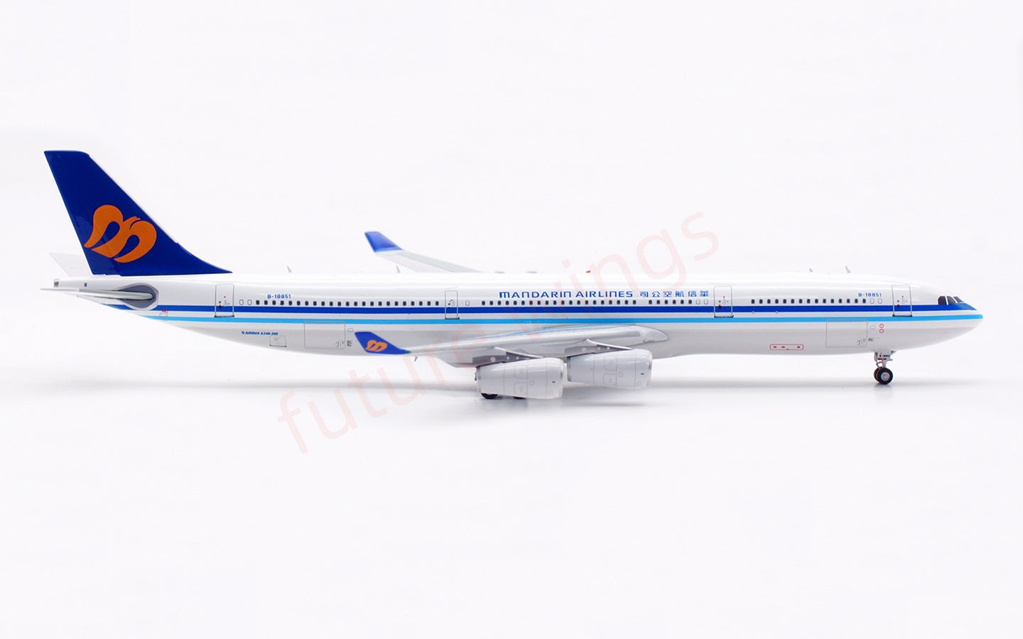 1:400 Aviation400 Mandarin Airlines A340-300 B-18851 Aircraft Model Free Tractor+Stand