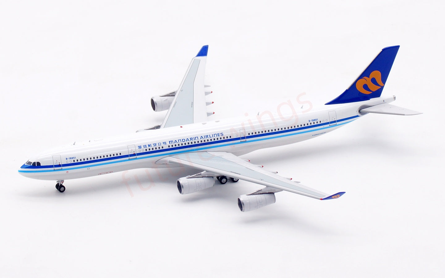 1:400 Aviation400 Mandarin Airlines A340-300 B-18851 Aircraft Model Free Tractor+Stand