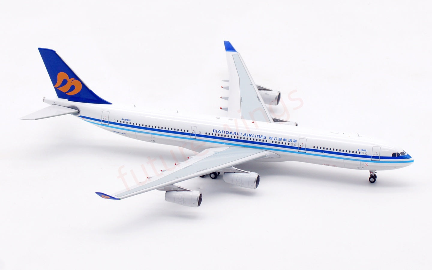 1:400 Aviation400 Mandarin Airlines A340-300 B-18851 Aircraft Model Free Tractor+Stand