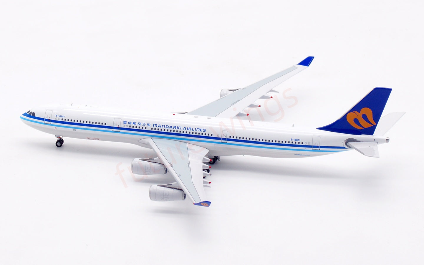 1:400 Aviation400 Mandarin Airlines A340-300 B-18851 Aircraft Model Free Tractor+Stand