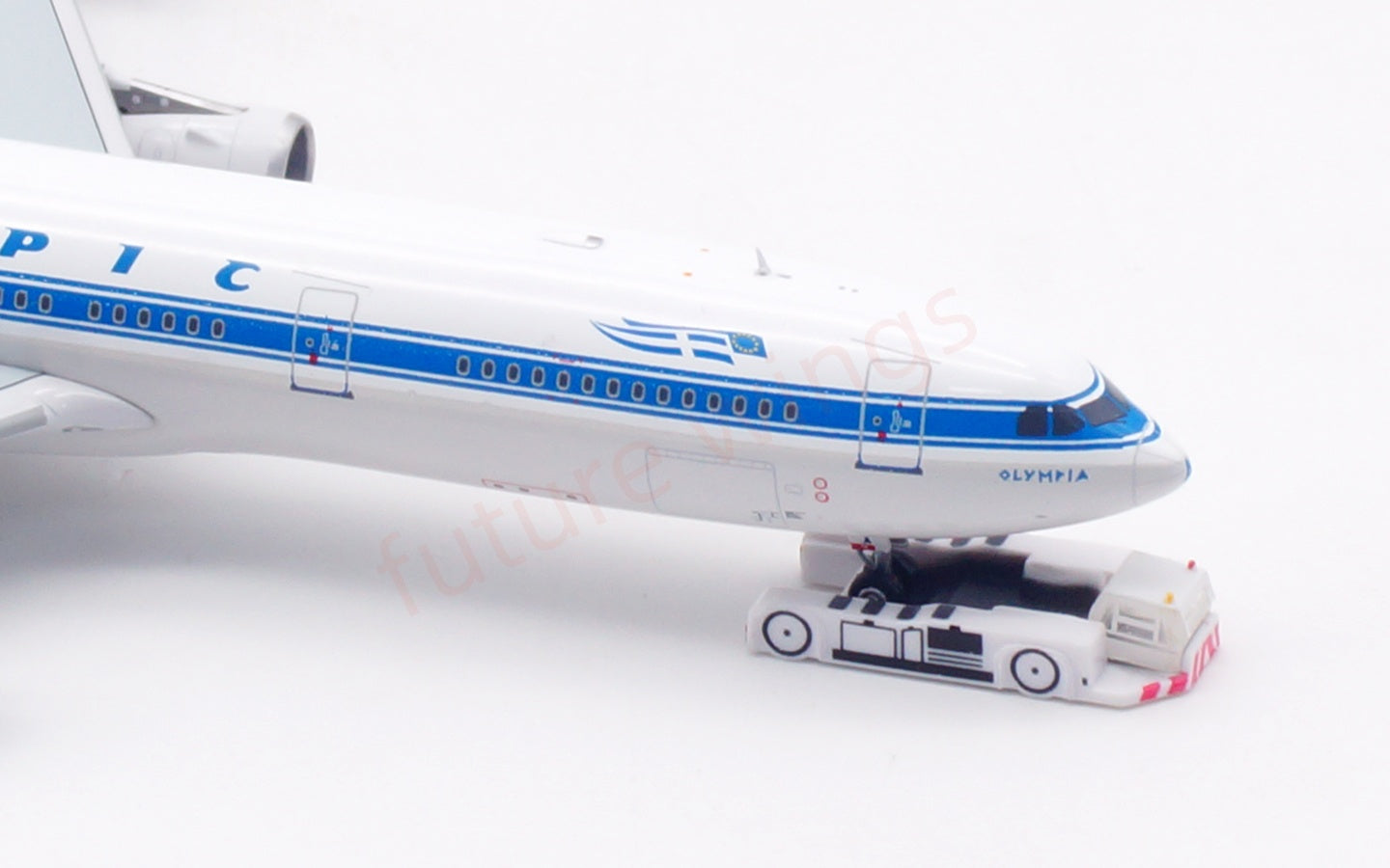 1:400 Aviation400 Olympic Airways A340-300 SX-DFA Aircraft Model Free Tractor+Stand