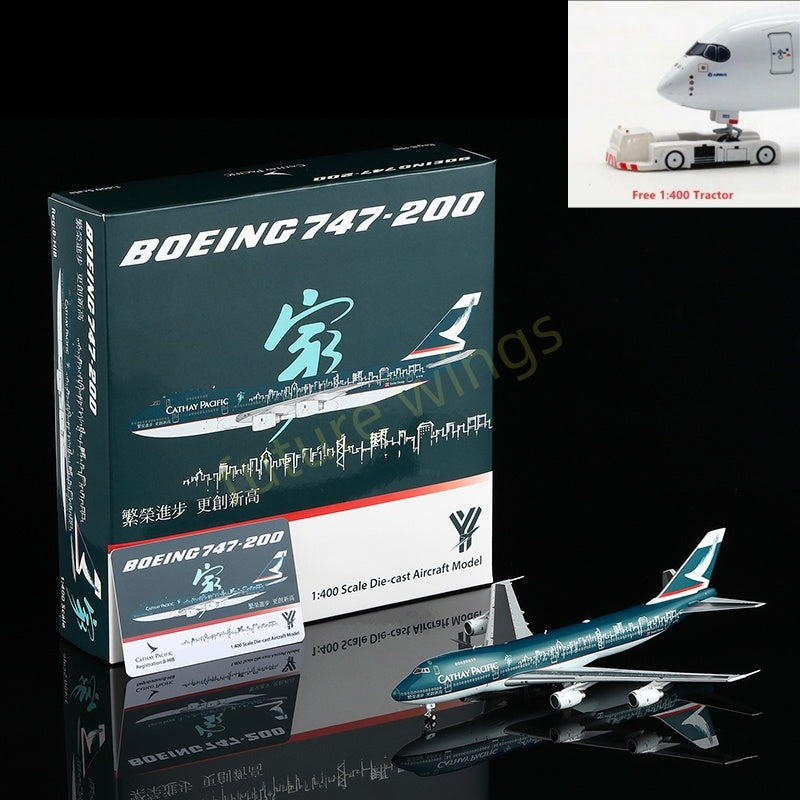 1:400 YY Wings Cathay Pacific B747-200 B-HIB Aircraft Model Free