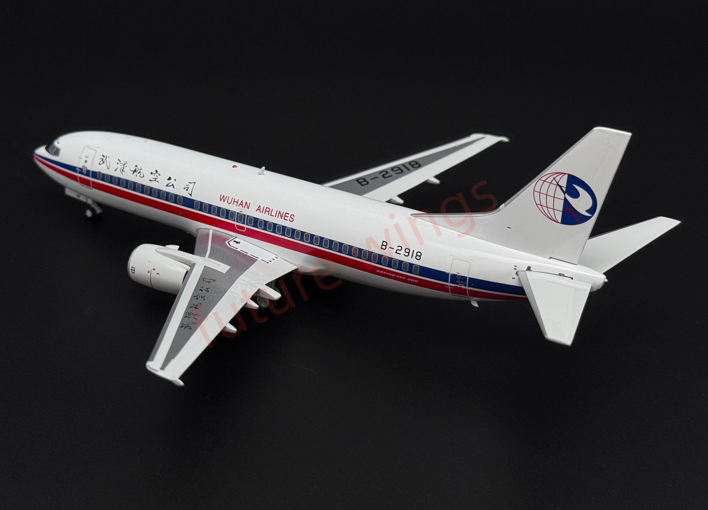 1:200 KJ Model(InFlight200) Wuhan Airlines B737-300 B-2918 Diecast Aircraft Model