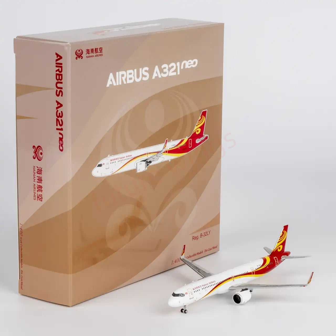 1:400 NG Models NG13135 Hainan Airlines A321neo B-32LY Aircraft Model+Free Tractor