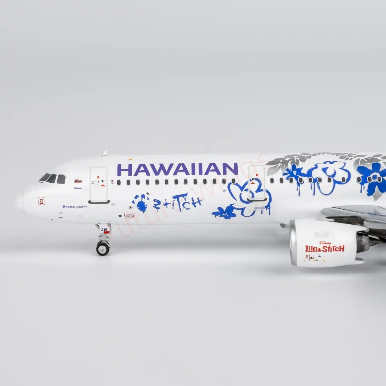 1:400 NG Models NG13134 Hawaiian Airlines A321neo N216HA Lilo & Stitch Aircraft Model+Free Tractor