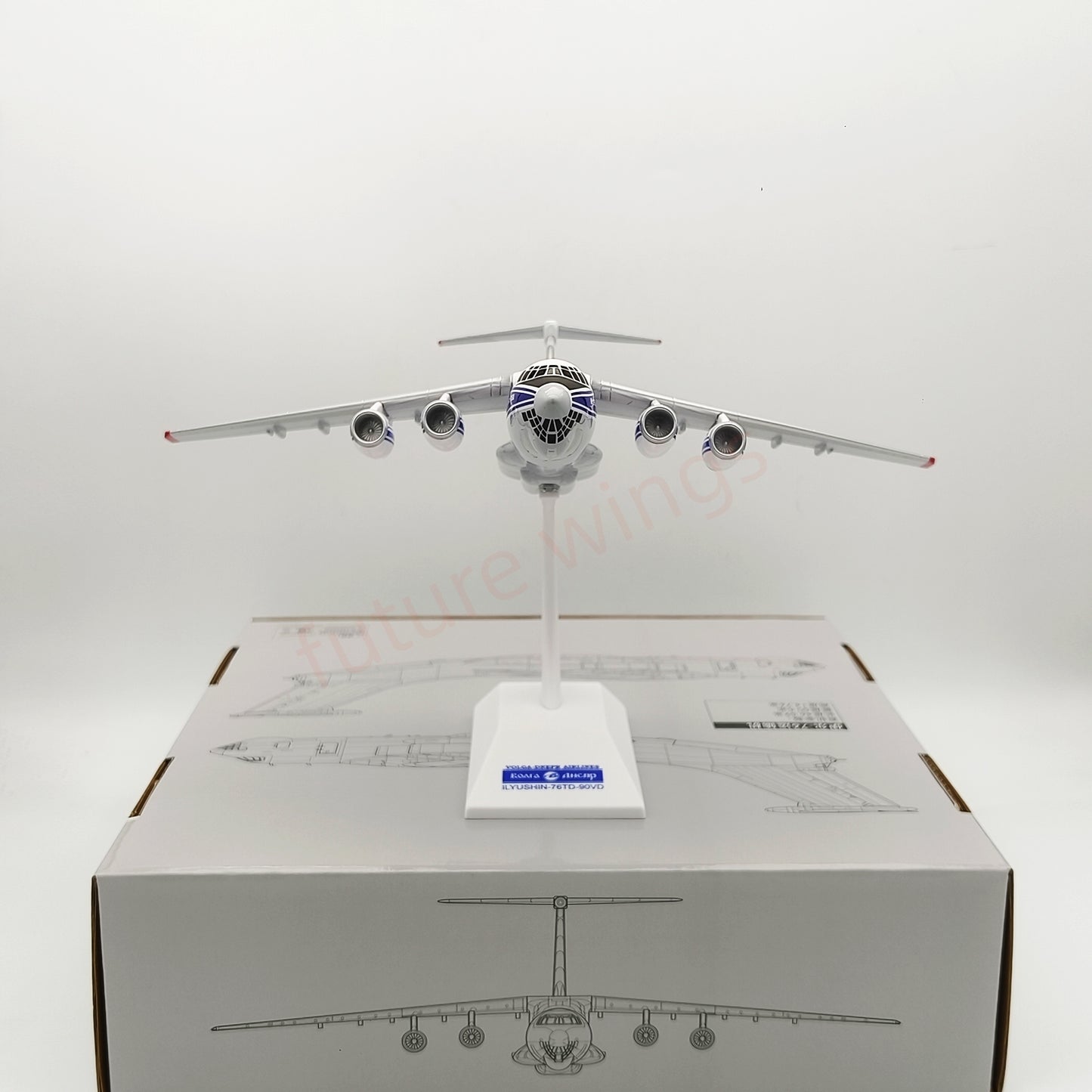 1:200 Aimo Wings Volga-Dnepr Ilyushin IL-76 Aircraft Model With Stand