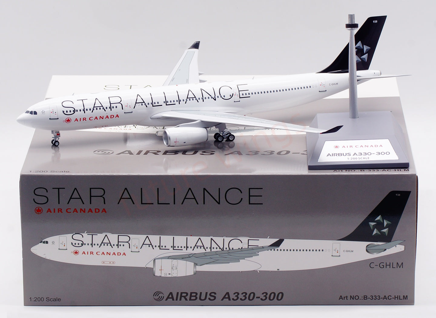 1:200 B-Models(InFlight200) Air Canada A330-300 C-GHLM Aircraft Model With Stand