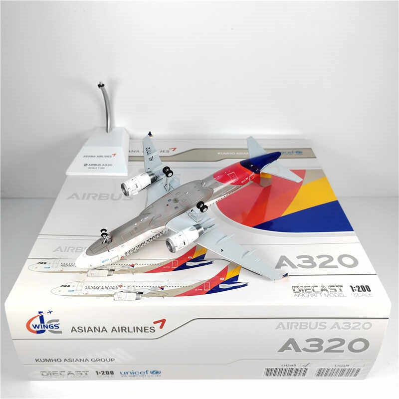 1:200 JC Wings LH2418 Asiana A320 HL7772 Diecast Aircraft Model
