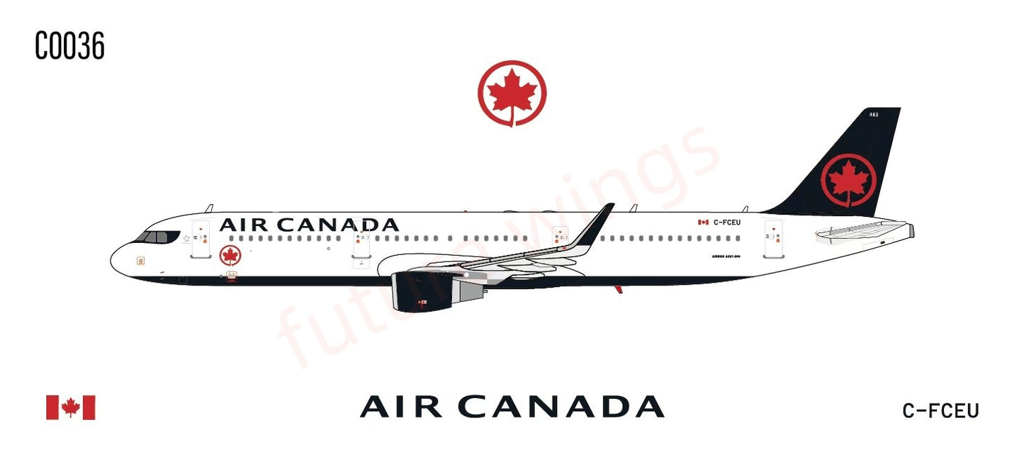 1:400 C Model Air Canada A321 C-FCEU Aircraft Model+Free Tractor