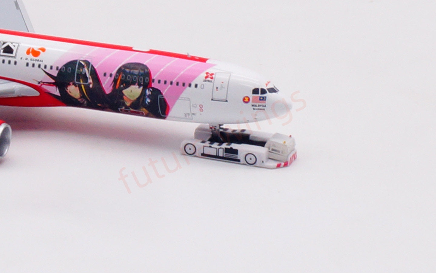 1:400 Aviation400 Air Asia A330-300 9M-XXB Aircraft Model Free Tractor+Stand