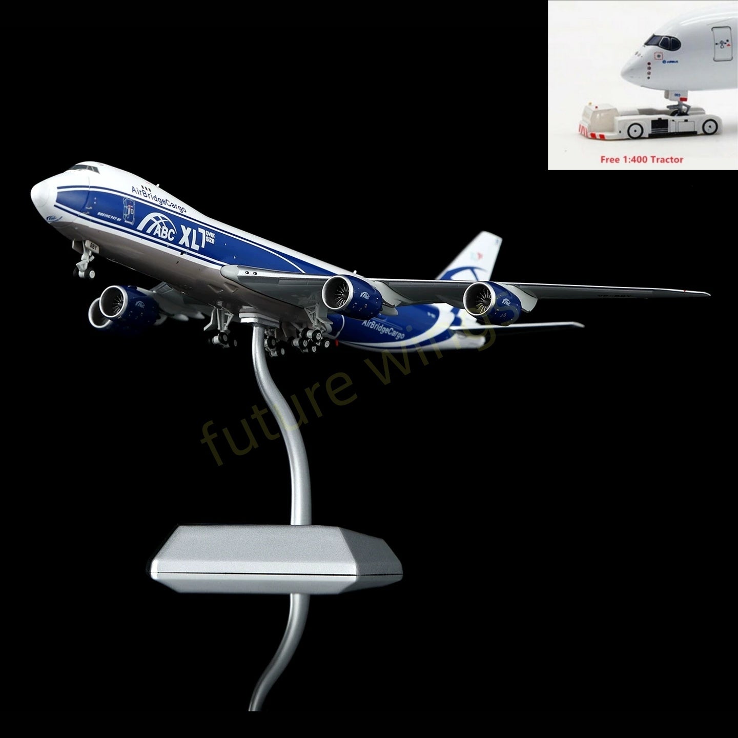 貨物機模型　AirBridgeCargo　B747-8F　1/400　　え 1:400 HX Models AirBridgeCargo B747-8F VP-BBY Aircraft Model Free
