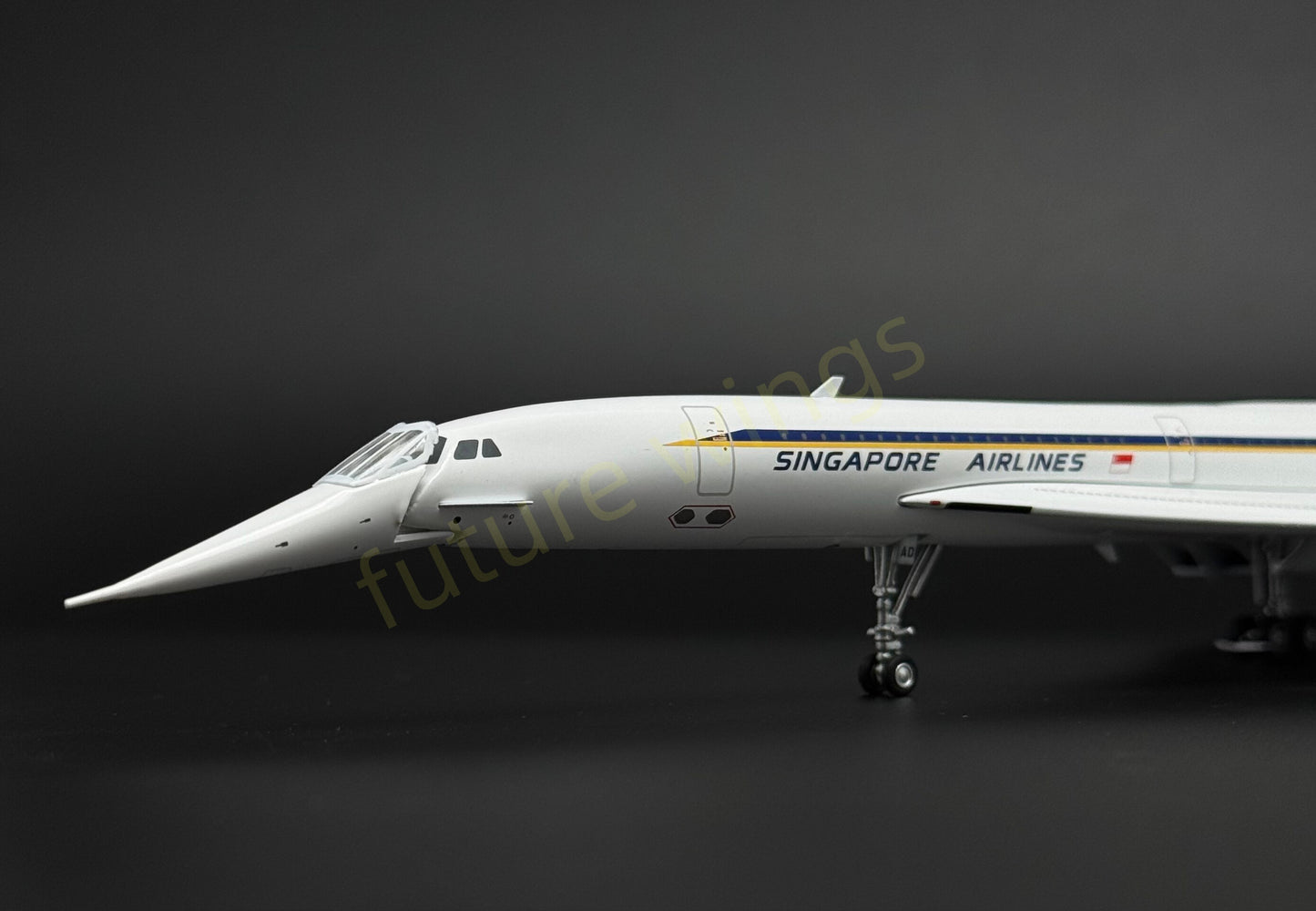 (Very Rare)1:200 KJ Models(JC Wings) Singapore Airlines and British Airways Dual-livery Concorde G-BOAD Aircraft Model