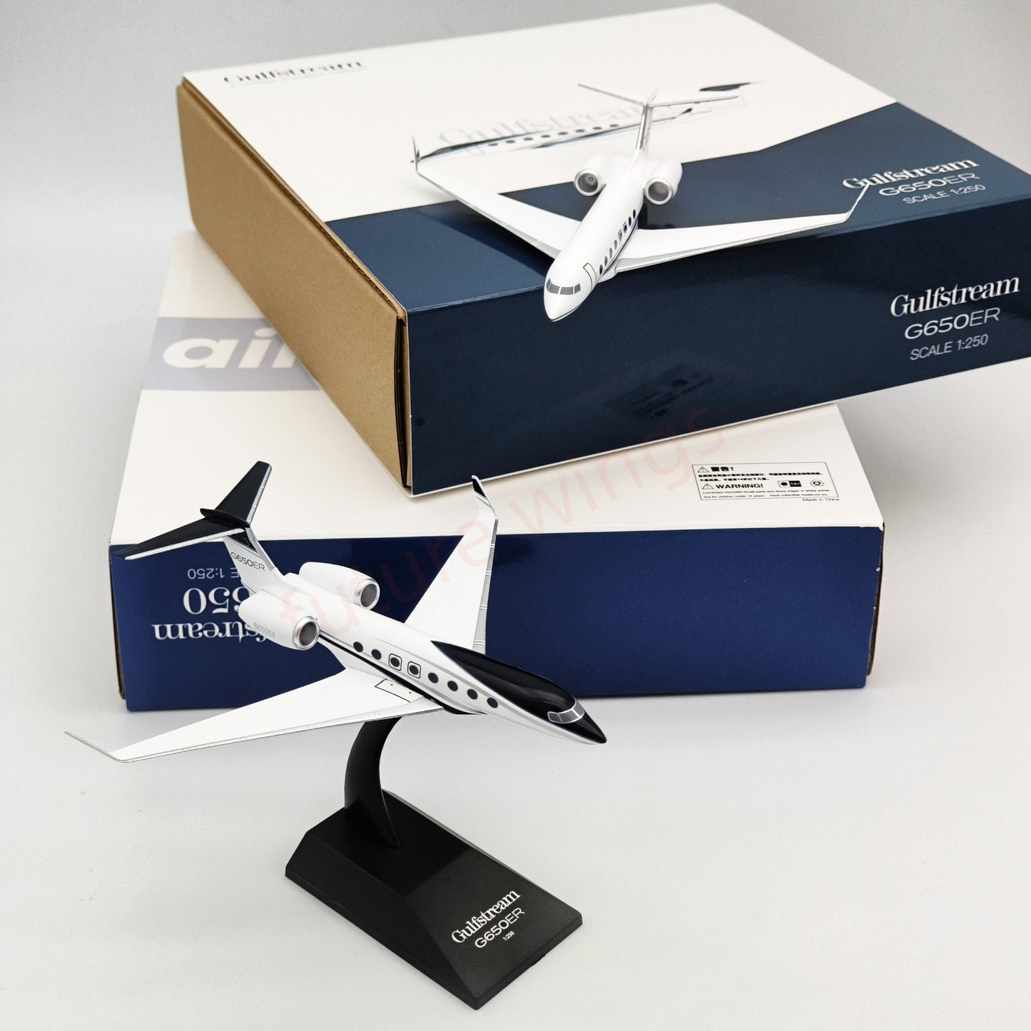 1:250 Aimo Wings Gulfstream G650 Aircraft Model With Stand