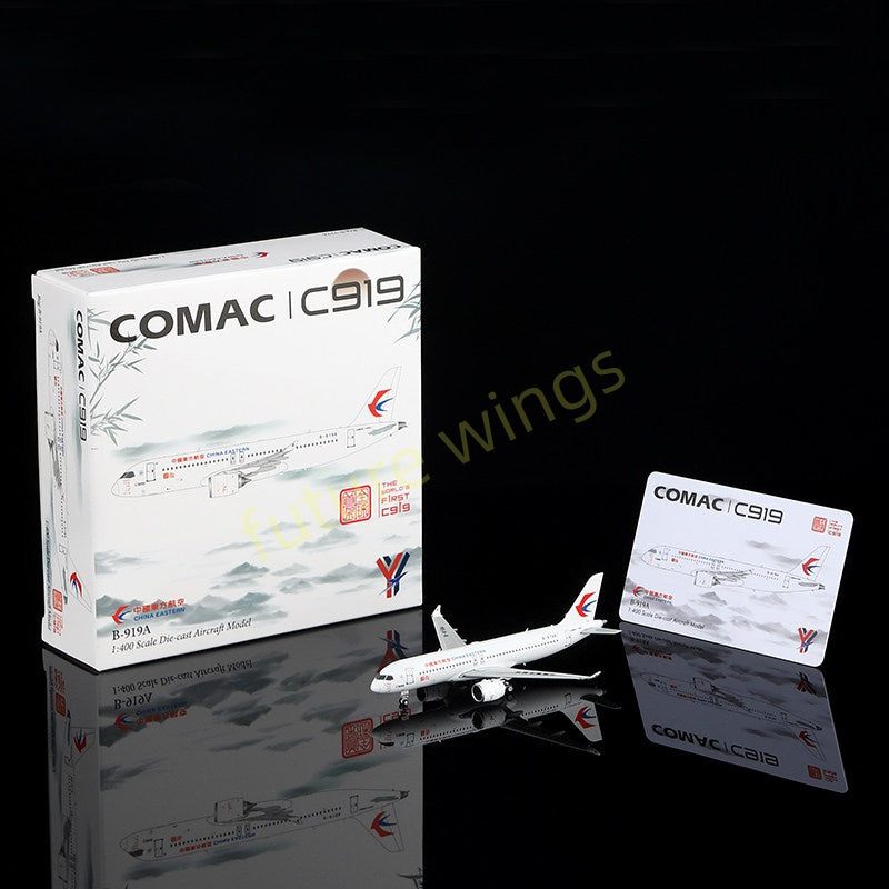 1:400 YY Wings China Eastern Airlines C919 B-919A Aircraft Model+Free Tractor