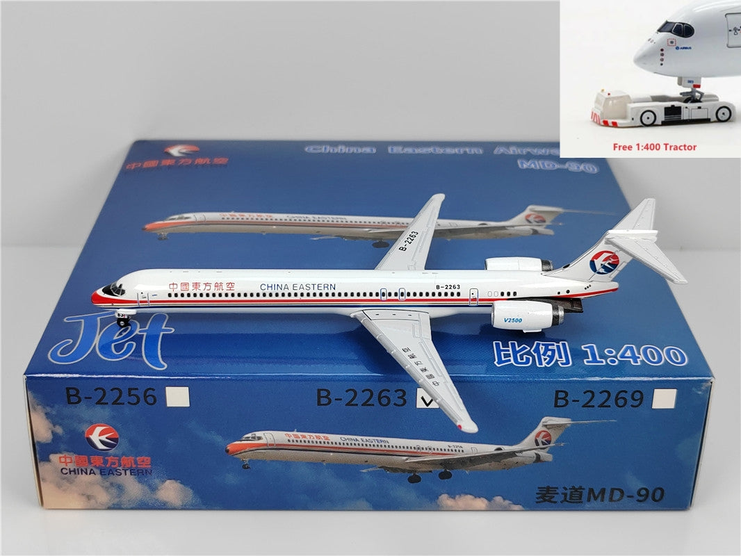 1:400 Jethut China Eastern Airlines MD-90 B-2256 B-2263 B-2269+Free Tractor