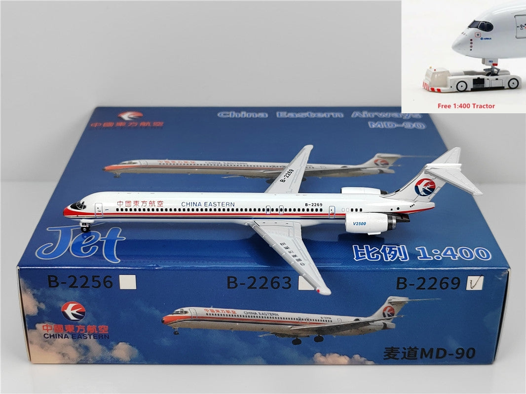 1:400 Jethut China Eastern Airlines MD-90 B-2256 B-2263 B-2269+Free Tractor