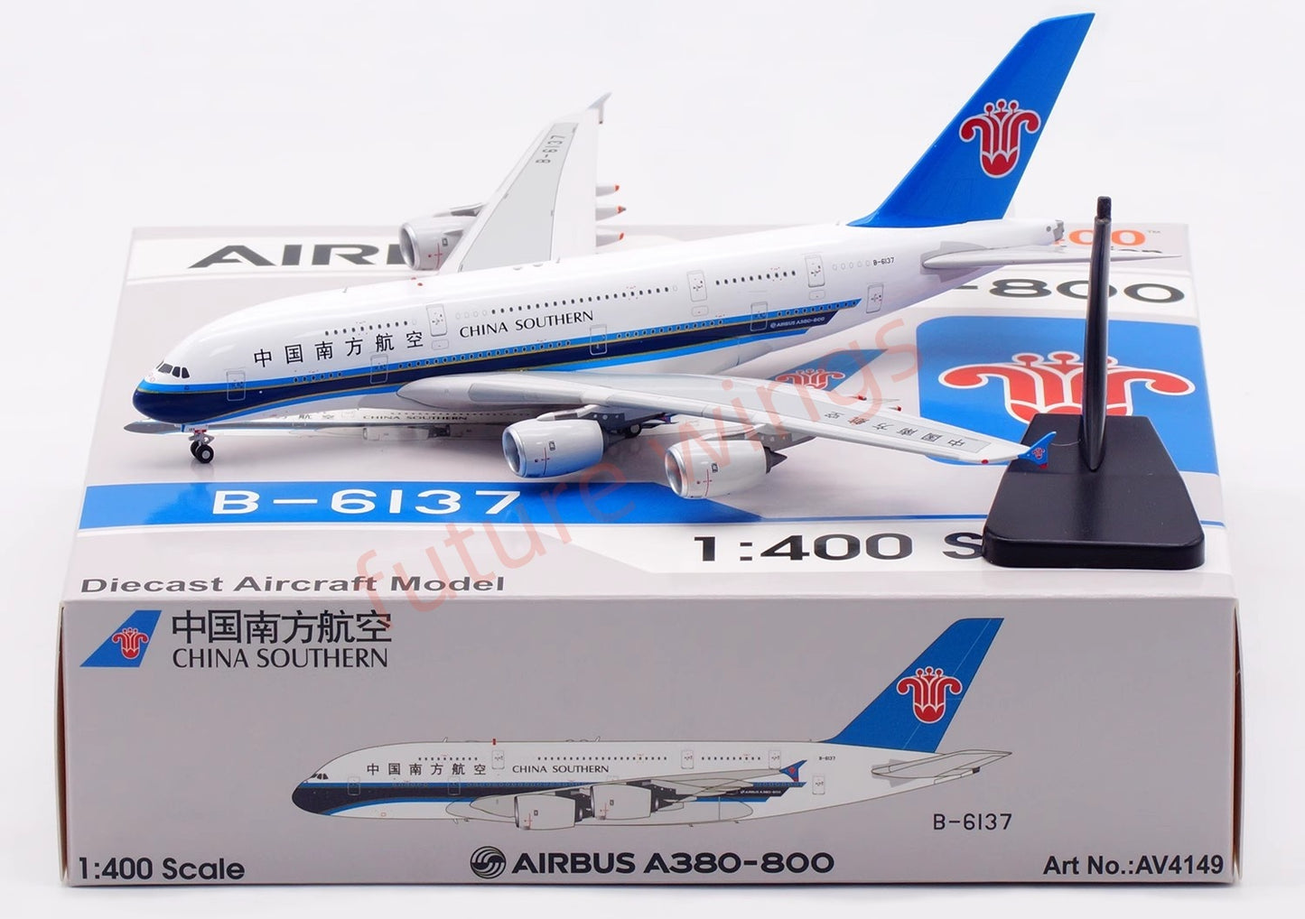 1:400 Aviation400 China Southern Airlines A380 B-6136/B-6137/B-6138/B-6139B-6140 Aircraft Model Free Tractor+Stand