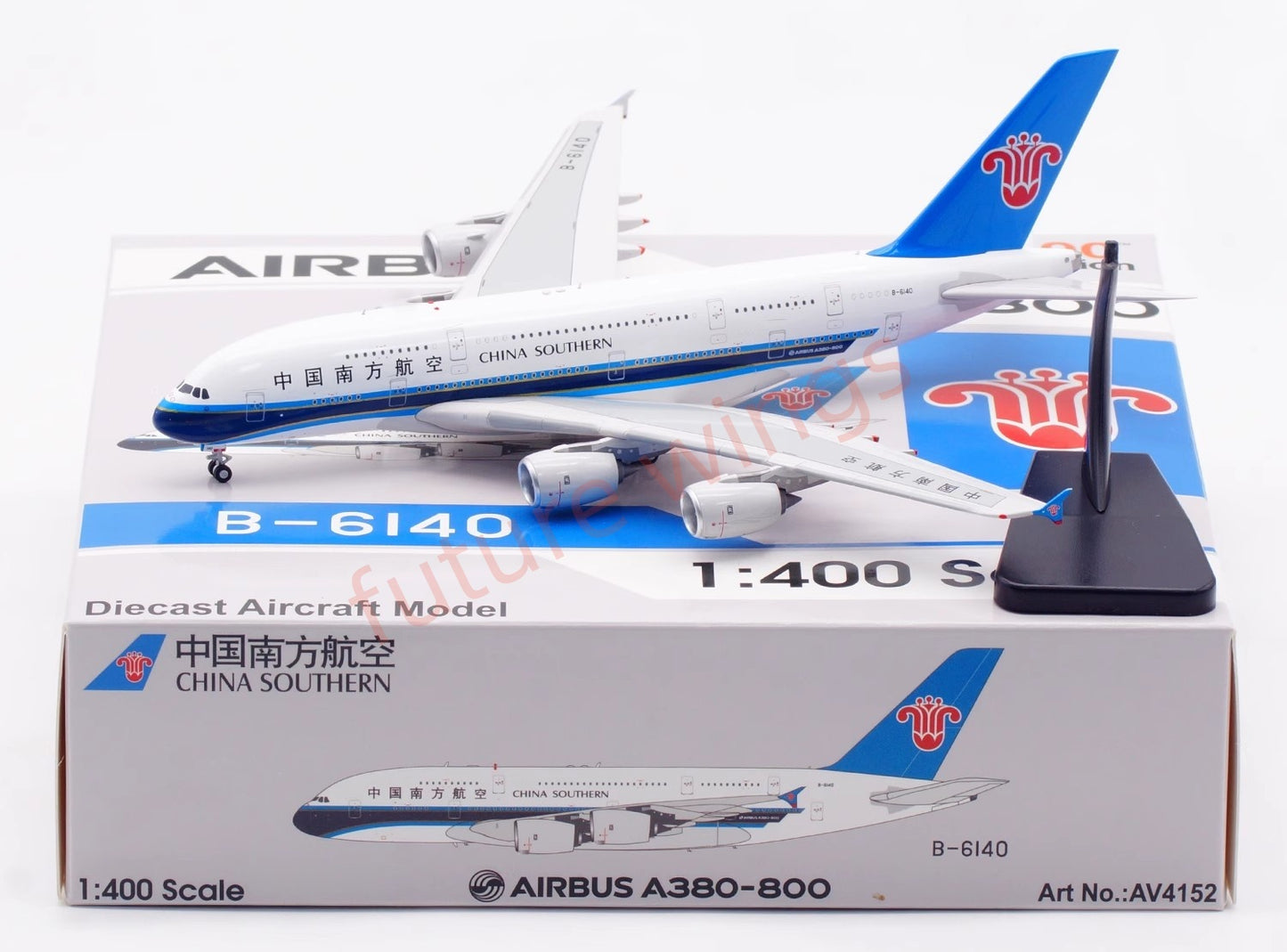 1:400 Aviation400 China Southern Airlines A380 B-6136/B-6137/B-6138/B-6139B-6140 Aircraft Model Free Tractor+Stand