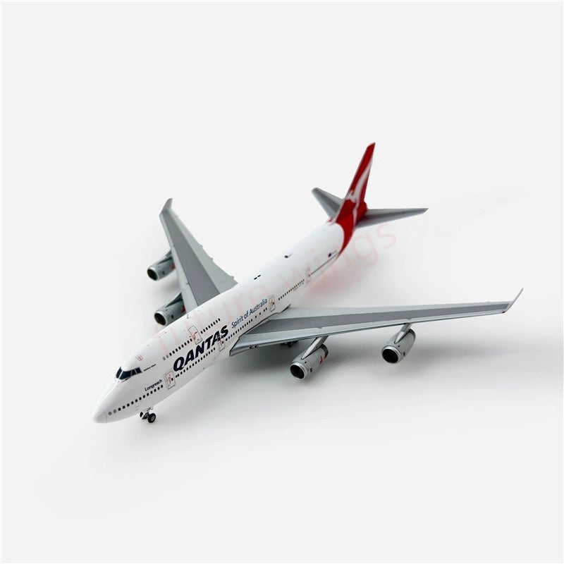 1:400 HX Models Qantas Airways B747-400 VH-OJS (5 engines and 4 engines)Aircraft Model Free Tractor +Stand