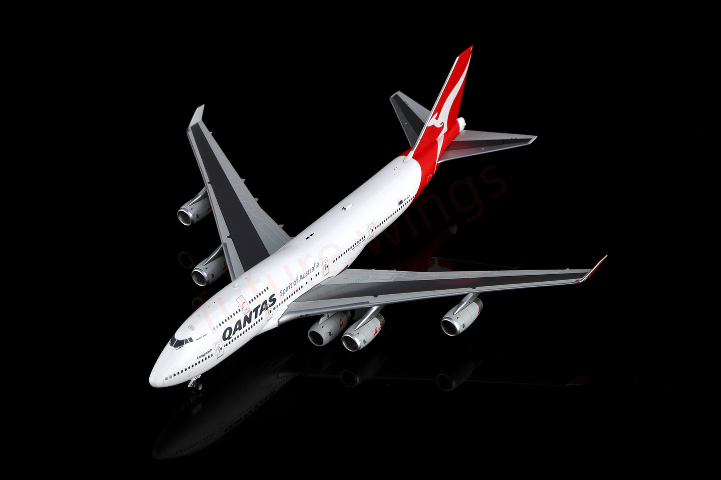 1:400 HX Models Qantas Airways B747-400 VH-OJS (5 engines and 4 engines)Aircraft Model Free Tractor +Stand