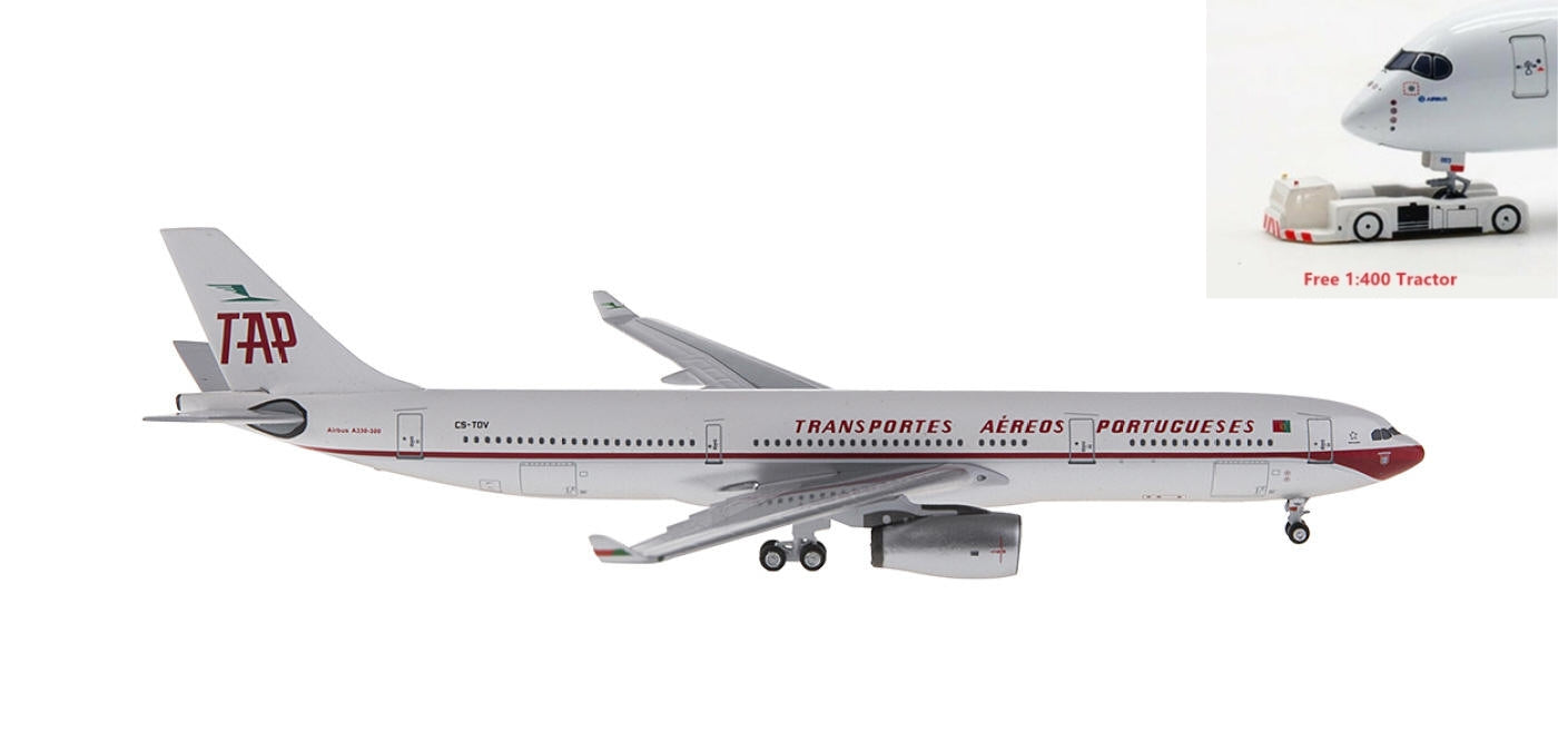 (Rare)1:400 AeroClassics AC4CSTOV TAP Portugal Airbus A330-300 CS-TOV+Free Tractor