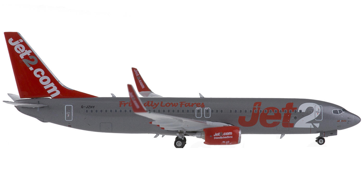 (Rare)1:400 Phoenix PH04163 Jet2 Boeing 737-800 G-JZHY Aircraft Model+Free Tractor