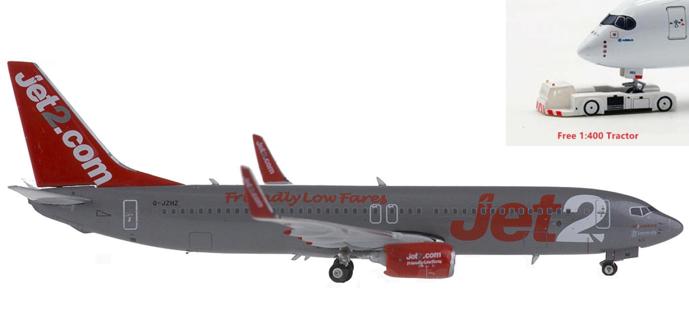 (Rare)1:400 Phoenix PH04162 Jet2 Boeing 737-800 G-JZHZ Aircraft Model+Free Tractor