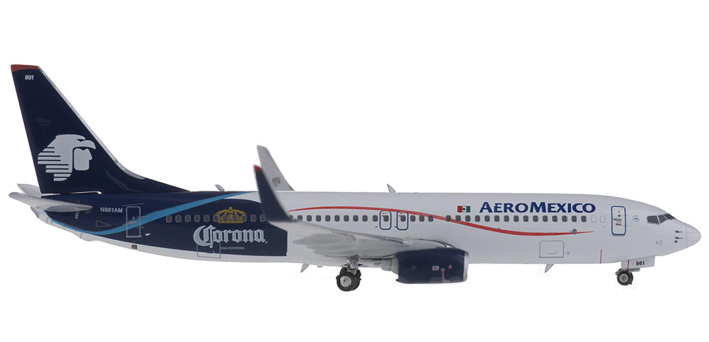 (Rare)1:400 Phoenix PH04158 Aero Mexico Boeing 737-800 N861AM+Free Tractor