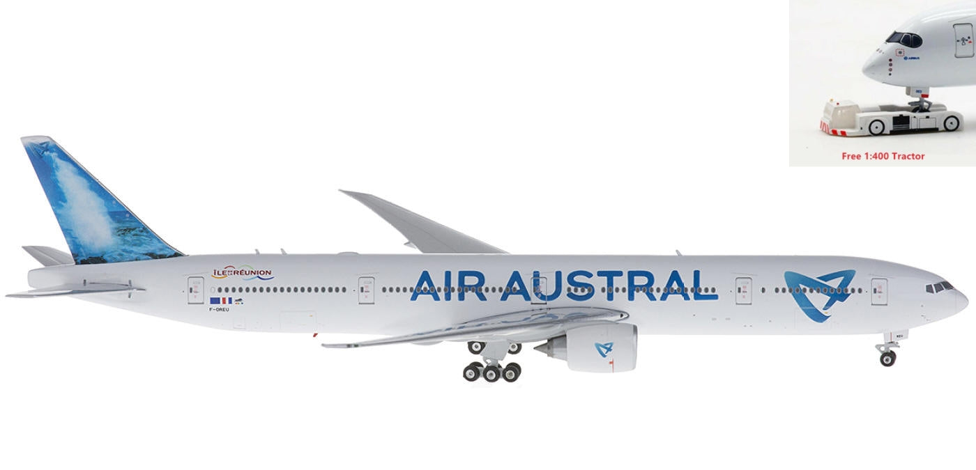 1:400 Phoenix PH11256B Air Austral Boeing 777-300ER F-OREU+Free Tractor