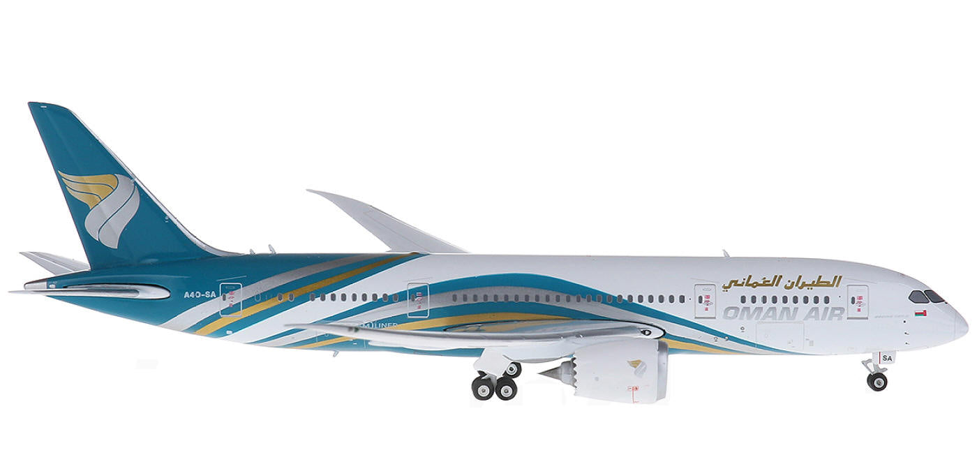1:400 Phoenix PH11208 Oman Air Boeing 787-8 A4O-SA Aircraft Model+Free Tractor