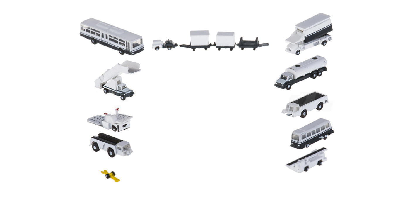 1:400 Geminijets GJARPTSETA Airport Accessories GSE 14Pcs