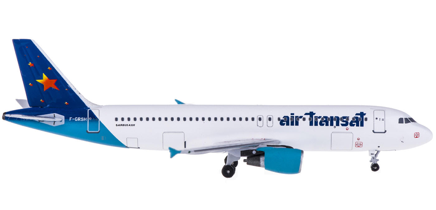 (Rare)1:400 AeroClassics AC419308 Air Transat Airbus A320 F-GRSH+Free Tractor