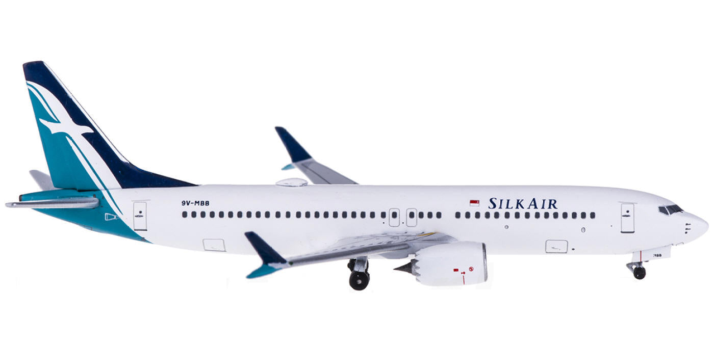 (Rare)1:400 AeroClassics AC419307 SilkAir Boeing 737 MAX 8 9V-MBB+Free Tractor