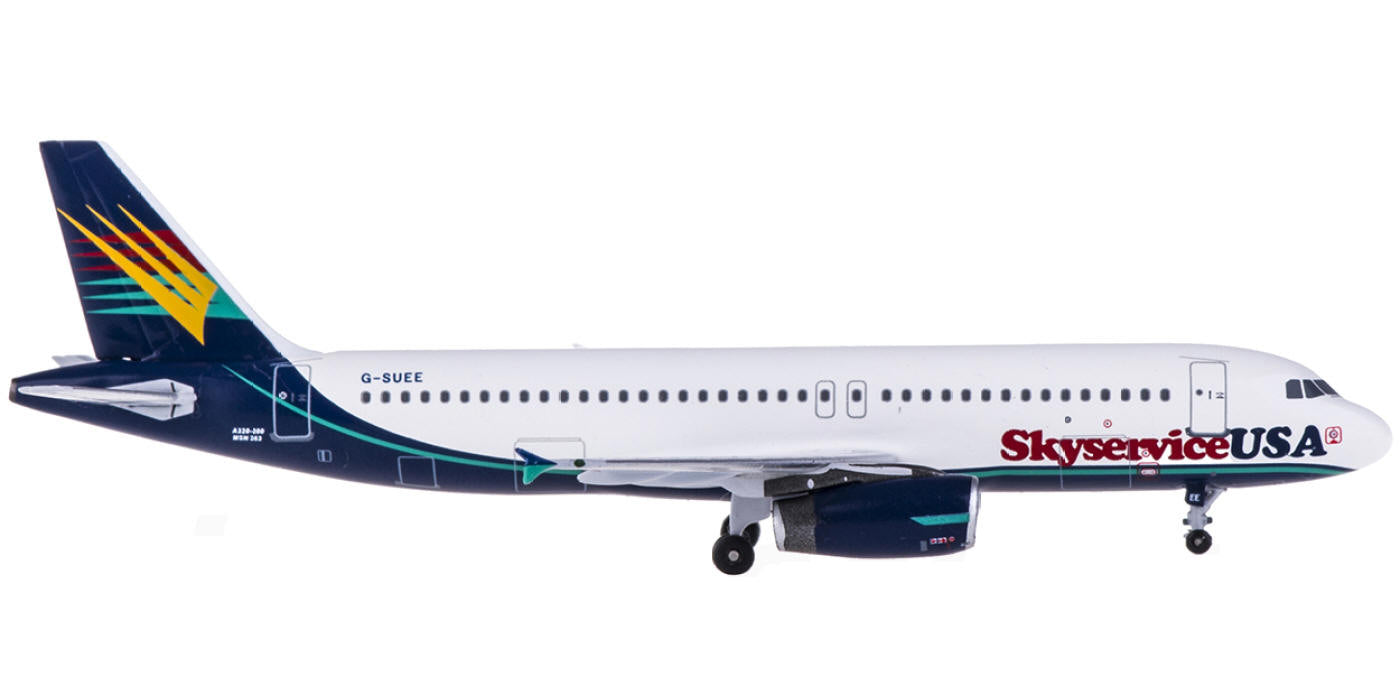 (Rare)1:400 AeroClassics AC4GSUEE Skyservice Airbus A320 G-SUEE+Free Tractor