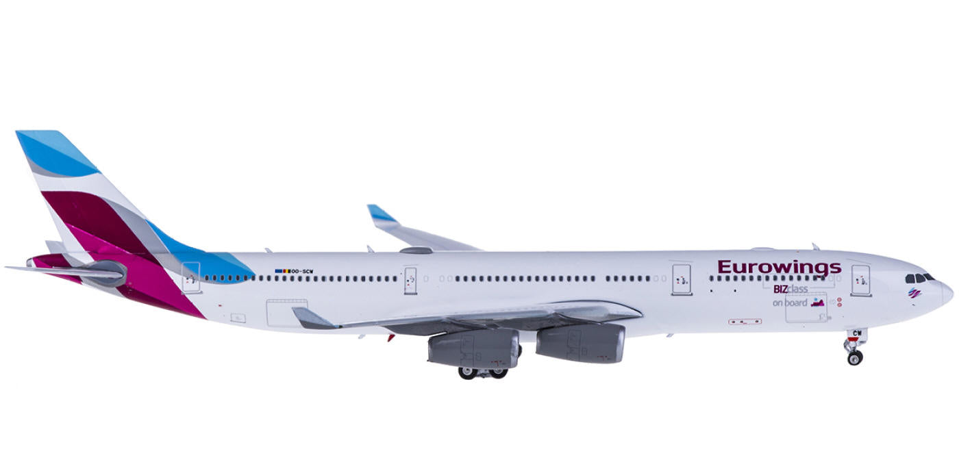 1:400 Phoenix PH04205 Eurowings Airbus A340-300 OO-SCW+Free tractor