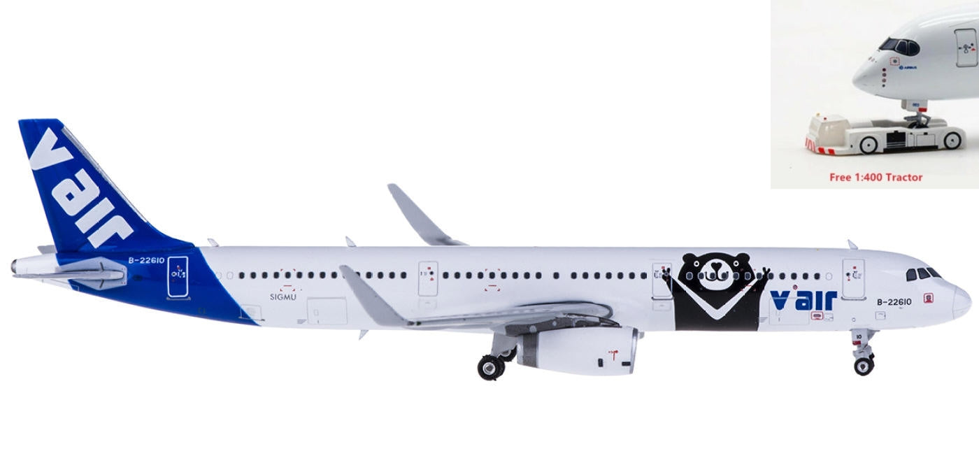 (Rare)1:400 Phoenix PH11323 V air Airbus A321 B-22610+Free Tractor
