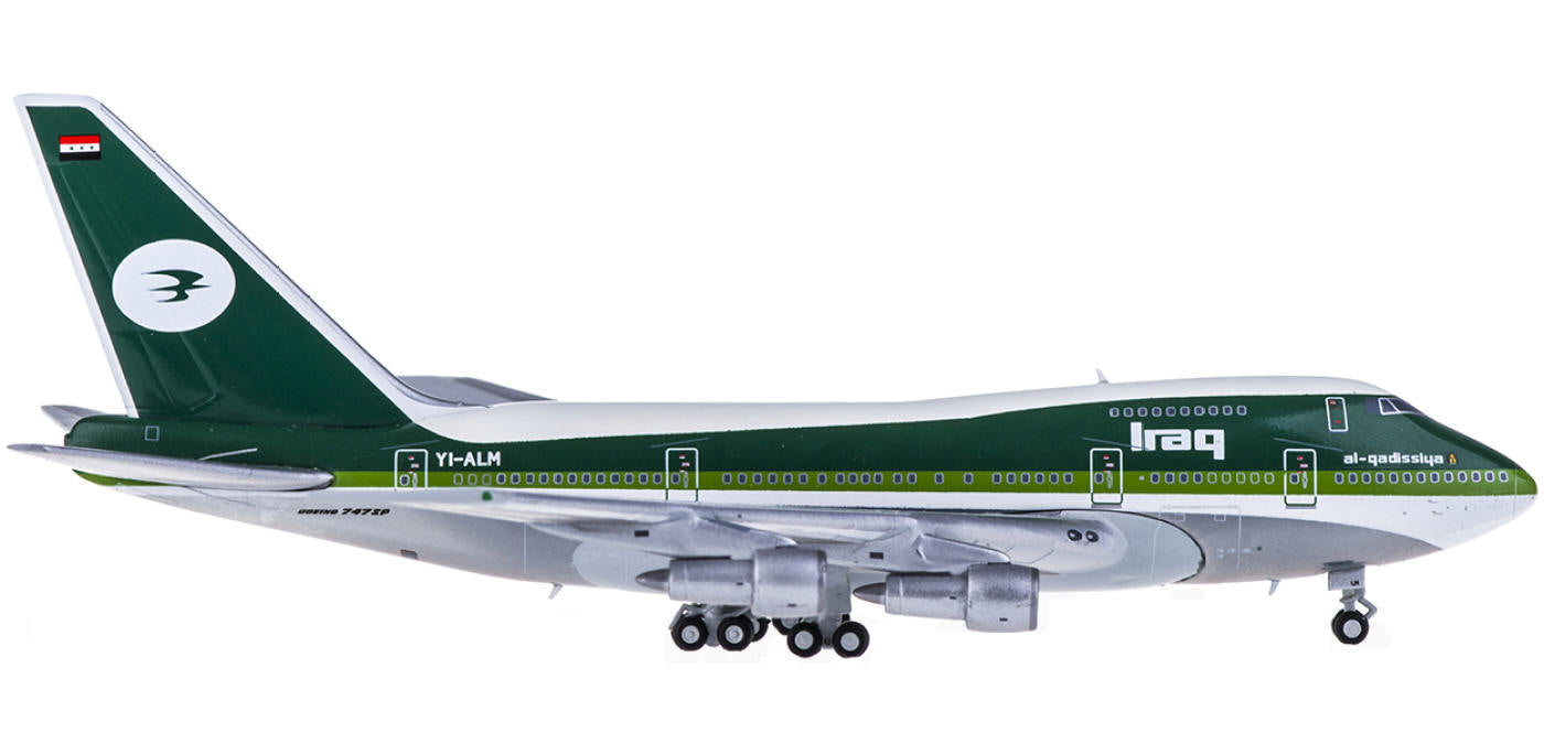 1:400 Geminijets GJIAW1204 Iraqi Airways Boeing 747SP YI-ALM+Free Tractor
